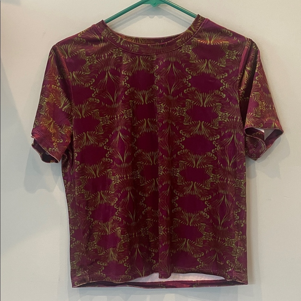 Floral Patterned Women's Top velvet savage Fenty small